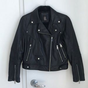 Zara Faux Leather Black Jacket